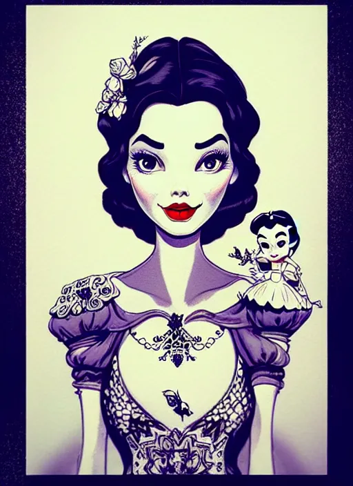 Image similar to highly detailed portrait of disney's snow white, magnificent, photographic realistic background, by james gilleard, by joe fenton, by kaethe butcher, trending on instagram, award winning details