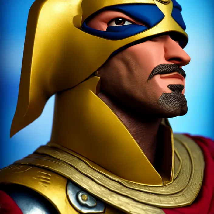 Image similar to cinematic portrait, head and torso, captain falcon as sheik mohammad ruler of dubai, masterpiece, medieval arabia, sharp, details, hyper - detailed, hd, 4 k