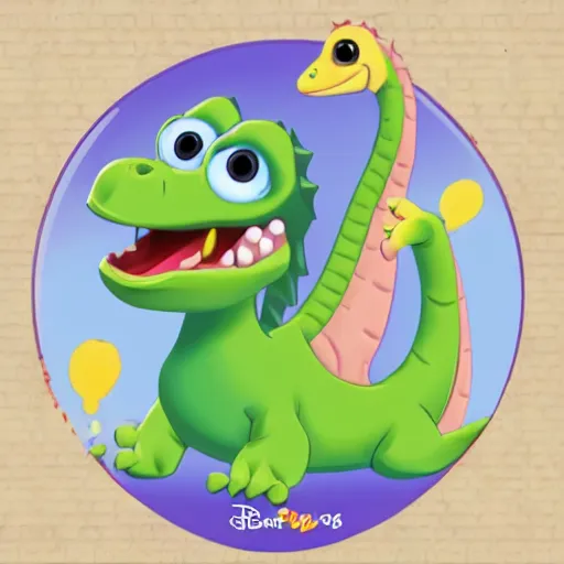 Prompt: cute smiling baby dinosaurs pixar style