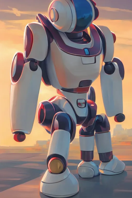 Image similar to metabots medabots medarotto medarot robot minimalist comics, behance hd by jesper ejsing, by rhads, makoto shinkai and lois van baarle, ilya kuvshinov, rossdraws global illumination ray tracing hdr radiating a glowing aura