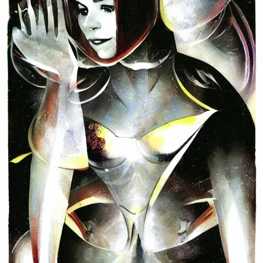 Prompt: The Metroid Queen, by Dave McKean