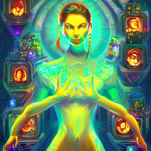 Image similar to skill magic geek inside matrix deepdream radiating a glowing aura stuff loot legends stylized digital illustration video game icon artstation lois van baarle, ilya kuvshinov, rossdraws,