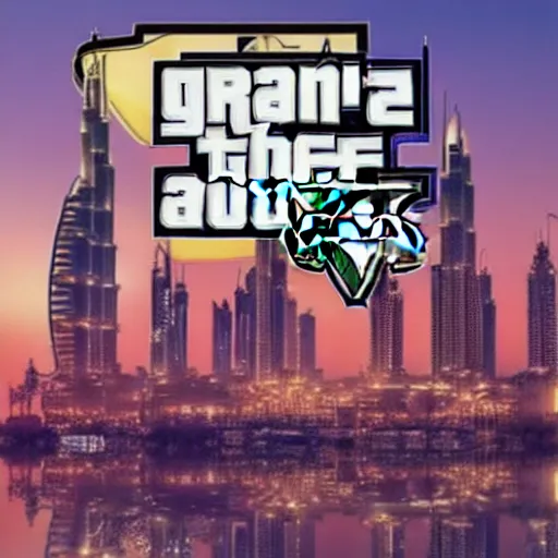 Image similar to gta : dubai, synth feel