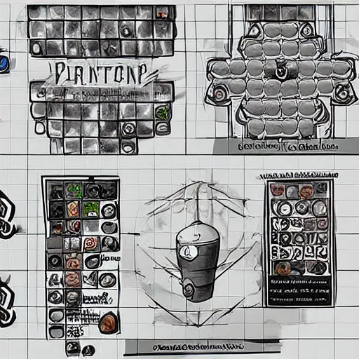 Prompt: video game icon of a potion, concept art, ref sheet, icon sketches for a video game of a potion