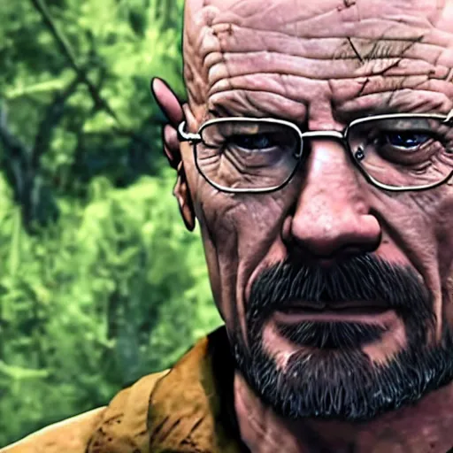 Image similar to Walter White in the last of us 2 4K quality super realistic