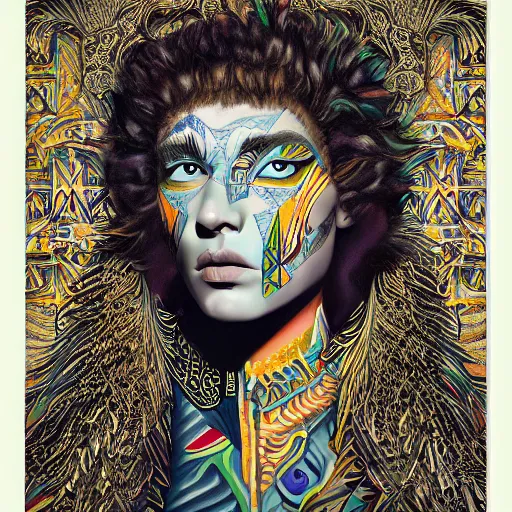Image similar to medium portrait soft light painted erik jones and joe fenton, inspired by shaka zulu shakespeare, intricate, sharp high detail illustration, - c 1 5