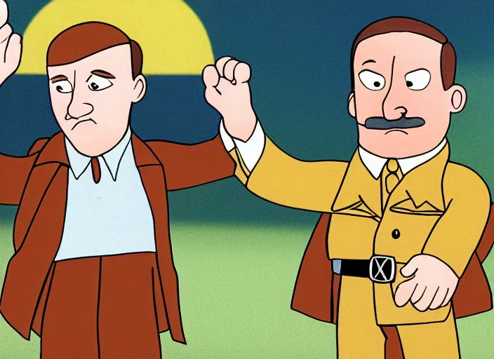 Image similar to Hitler on an episode of Arthur