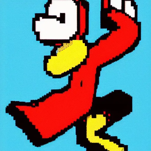 Prompt: retro platformer video game character