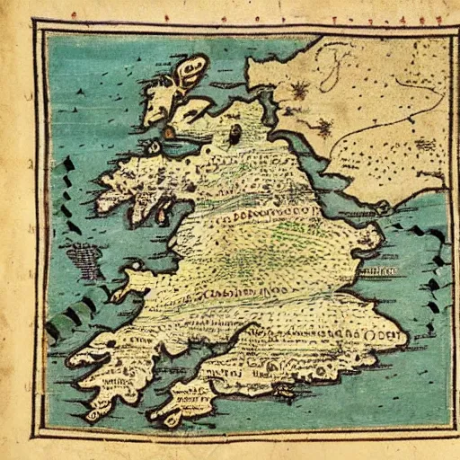 Image similar to medieval map of ireland