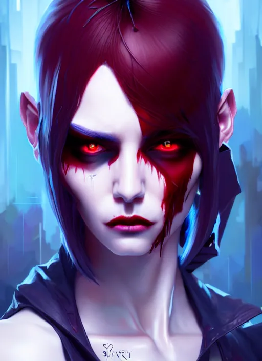 character concept art of a cyberpunk vampire, key | Stable Diffusion ...