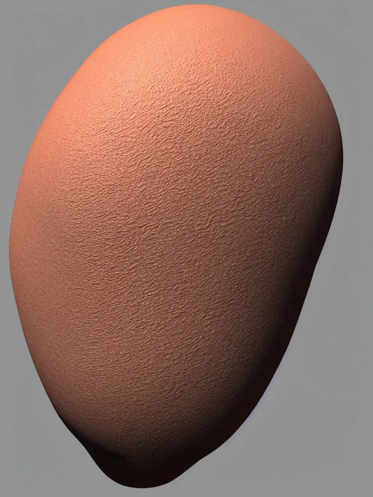 Image similar to simple 3 d primitive tube shape, texture - mapped with pale - peach - colored human skin, photoreal colors and details, tiny hairs, straight smooth vertical, highly realistic bump map, surface painter, 4 k, renderman