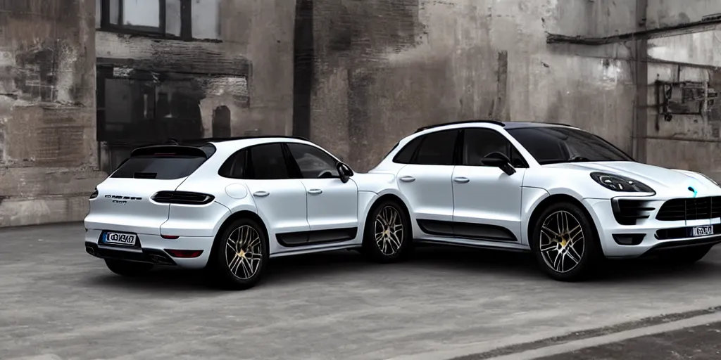 Image similar to “2022 Porsche Macan Minivan, ultra realistic, 8k”