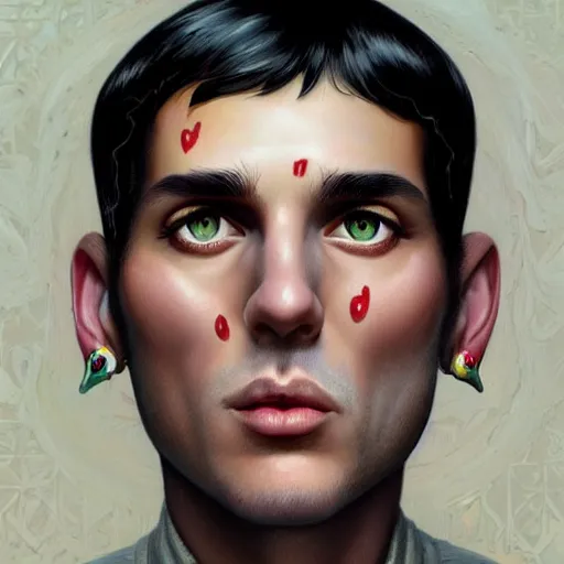 Image similar to Forestpunk Tony Montana portrait Pixar style, by Tristan Eaton Stanley Artgerm and Tom Bagshaw