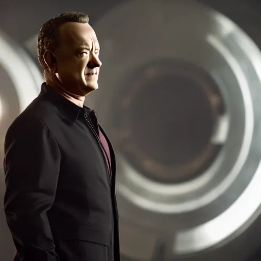 Prompt: a still of tom hanks in the avengers movie, 4 k, studio lighting, marvel cinematic, bokeh