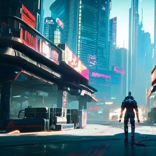 Image similar to Cyberpunk 2077 if it had two more years of development time