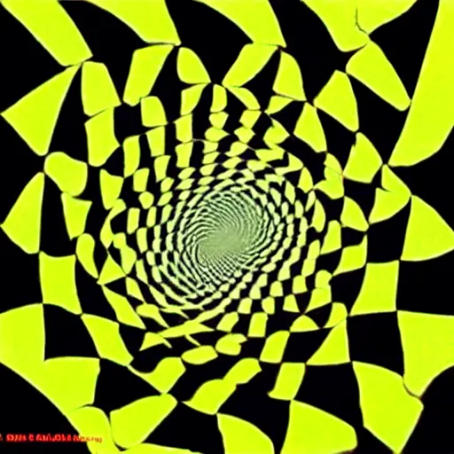 Prompt: optical illusion art, op art,