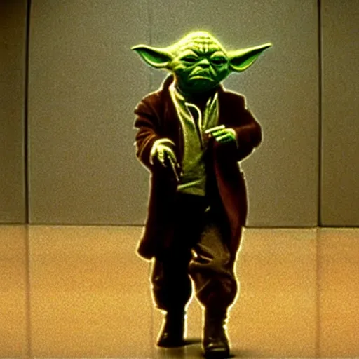 Prompt: yoda as the main protagonist in the film reservoir dogs