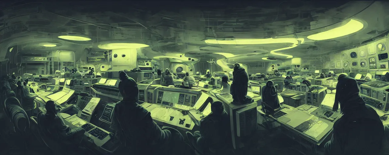 Image similar to duotone concept illustration 3 / 4 portrait of penguins in the supercomputer control room. cinematic scene. vlumetric lighting. golden rario accidental renaissance. portrait lens by sachin teng and sergey kolesov and ruan jia and heng z. graffiti art, scifi, fantasy, hyper detailed. octane render. concept art. trending on artstation