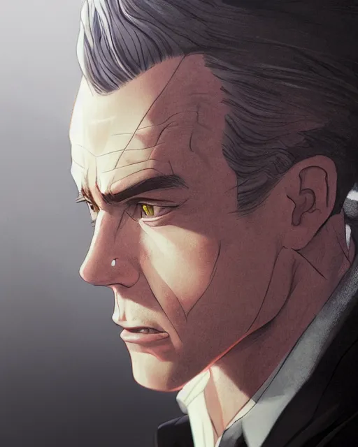 Image similar to jordan peterson, medium shot, visible face, detailed, perfectly shaded, perfectly shaded face, atmospheric lighting, by makoto shinkai, stanley artgerm lau, wlop, rossdraws