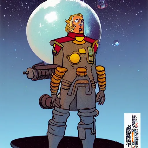 Image similar to space warrior incal from steampunk science fiction