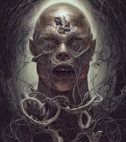 Prompt: portrait, nightmare anomalies, ghost by dariusz zawadzki, kenneth blom, mental alchemy, james jean, pablo amaringo, naudline pierre, contemporary art, hyper detailed