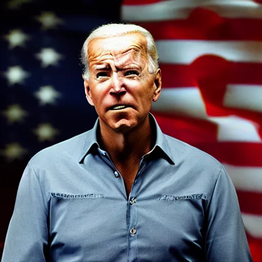 Image similar to uhd candid photo of joe biden as captain pike, with accurate face, uhd, studio lighting, correct face, photo by annie leibovitz