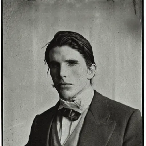 Prompt: headshot edwardian photograph of christian bale, sebastian stan, jon bernthal, 1 9 2 0 s, gang member, intimidating, tough, realistic face, 1 9 1 0 s photography, 1 9 0 0 s, grainy, victorian