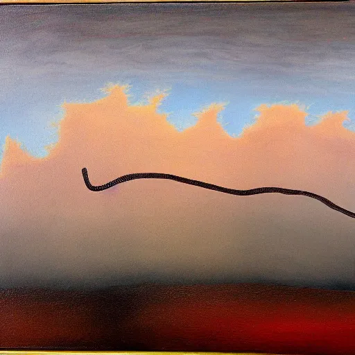 Image similar to the worst day ever, surrealist landscape painting