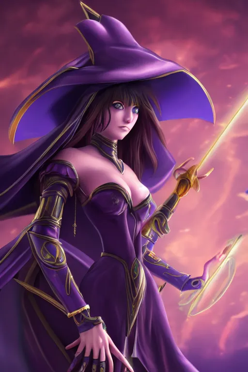 Image similar to beautiful dark magician girl, full body, mystical, ultra detailed, 4k