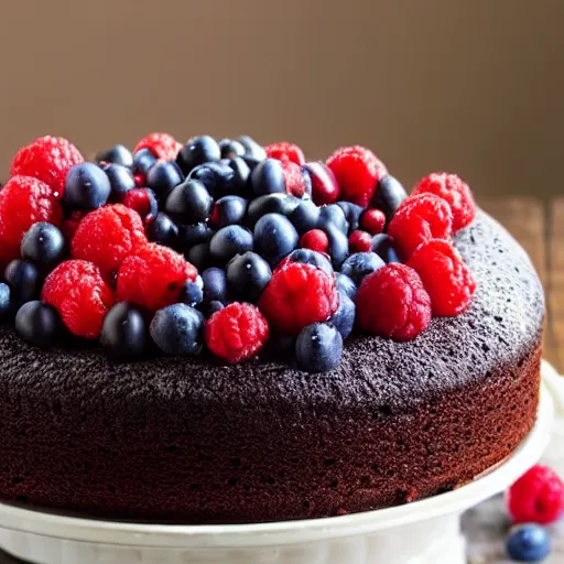 Image similar to chocolate cake with berries