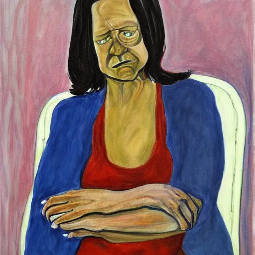 Prompt: Unfinished and Incomplete artwork of Life by Alice Neel