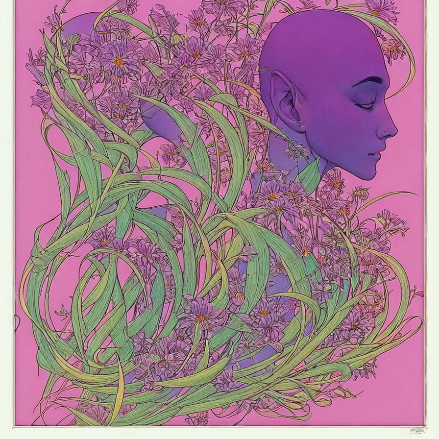 Image similar to ( ( ( ( beautiful flowers with decorative frame design ) ) ) ) by mœbius!!!!!!!!!!!!!!!!!!!!!!!!!!!, overdetailed art, colorful, artistic cd jacket design