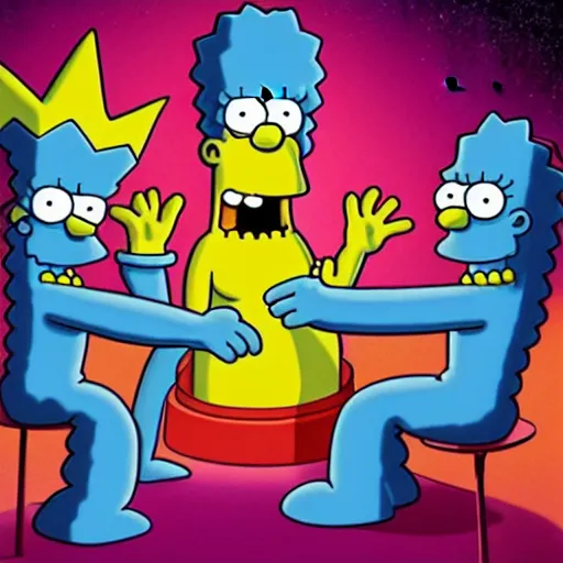 Prompt: Marge Simpson cosmic horror