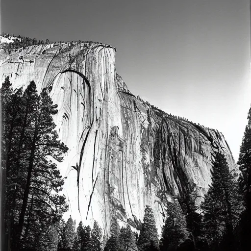 Image similar to gods cathedral at yosemite, by ansel adams