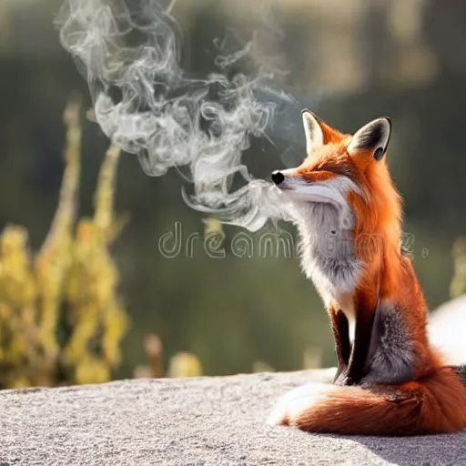 Prompt: a polygamous fox with a hat drinking beer and smoking e - cigarette, stock photo