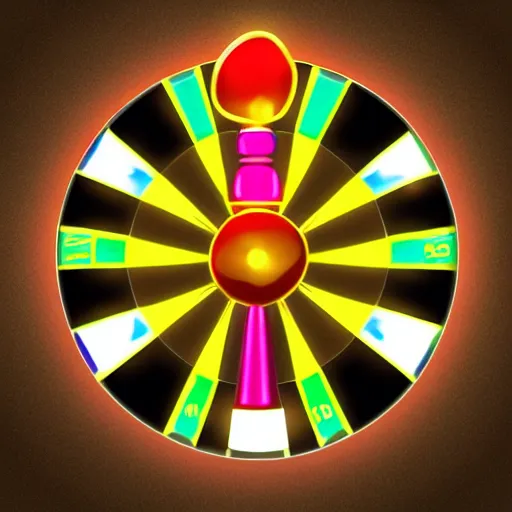 Prompt: detailed roulette icon, solana, neon style