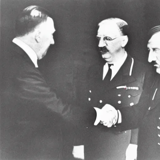 Image similar to trump shaking hands with hitler