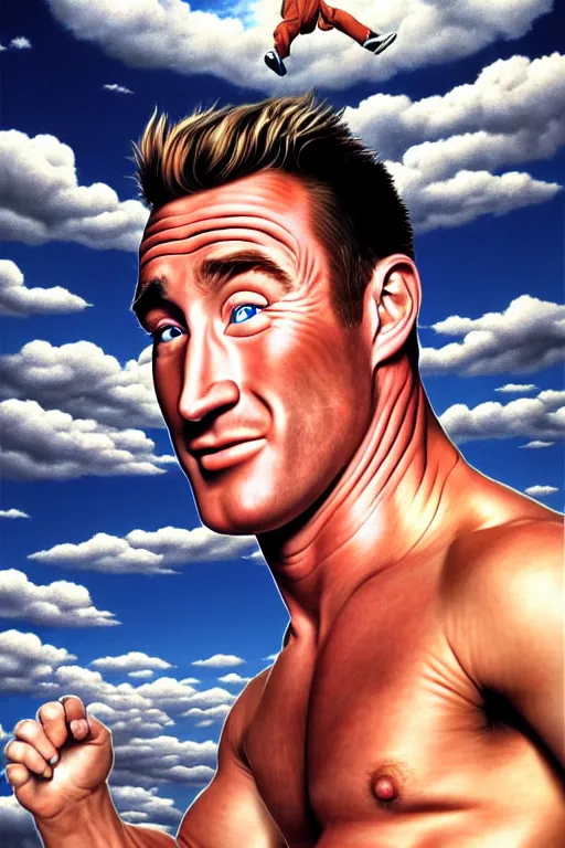 Image similar to hyperrealism billy herrington wallpaper in style of rob gonsalves, giger, araki nobuyoshi