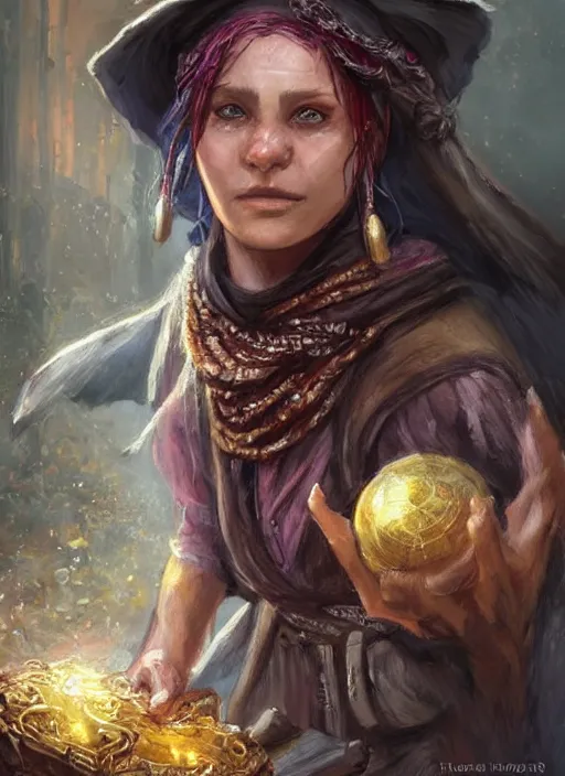 Image similar to female poor beggar on the streets unclean, ultra detailed fantasy, dndbeyond, bright, colourful, realistic, dnd character portrait, full body, pathfinder, pinterest, art by ralph horsley, dnd, rpg, lotr game design fanart by concept art, behance hd, artstation, deviantart, hdr render in unreal engine 5