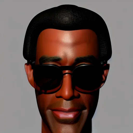 Prompt: wax figure of Dezel Washington as Eli with sunglasses by Madame Tussauds, face closeup, incredible fine facial features, digital painting, Artstation