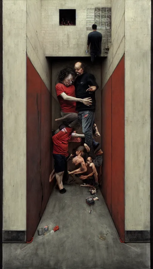 Image similar to the two complementary forces that make up all aspects and phenomena of life, by Dan Witz