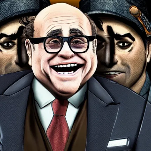 Image similar to Danny devito in the style of fallout: New Vegas game