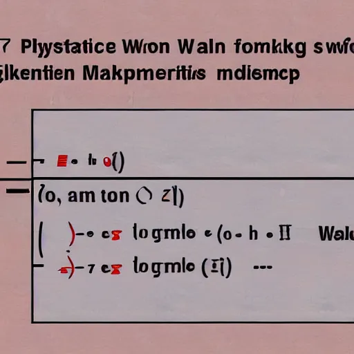 Prompt: physics equation for walking on water, mathematics, algebraic, water surface tension displacement calculation