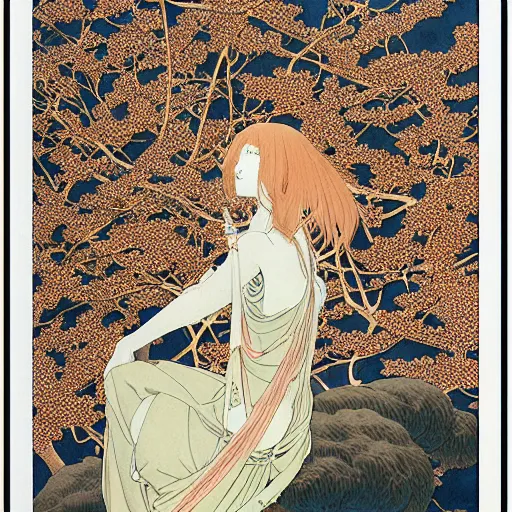 Image similar to virgo horoscope sign intricate complexity, by takato yamamoto, wlop, krenz cushart. cinematic dramatic atmosphere, sharp focus