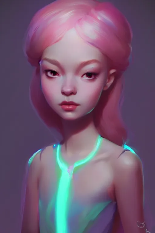 Image similar to super cute Bioluminescent Princess character concept, soft light, soft mood, realistic body features and face, illustration, painting oil on canvas by Elena Zhurikhina and Goro Fujita and Charlie Bowater, octane render trending on artstation, 4k, 8k, HD