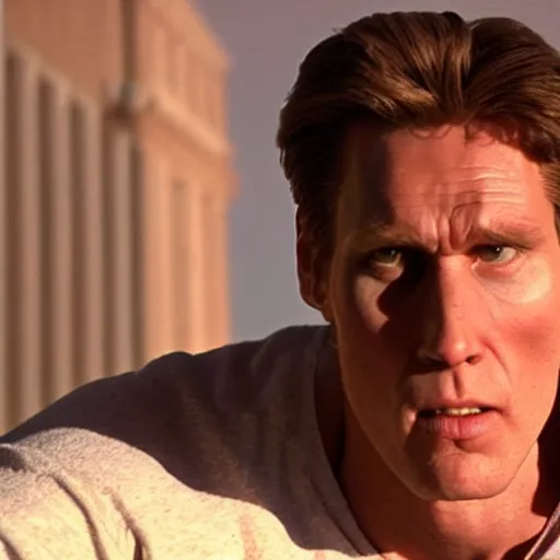 Image similar to Live Action Still of Jerma in Raising Arizona, real life, hyperrealistic, ultra realistic, realistic, highly detailed, epic, HD quality, 8k resolution, body and headshot, film still