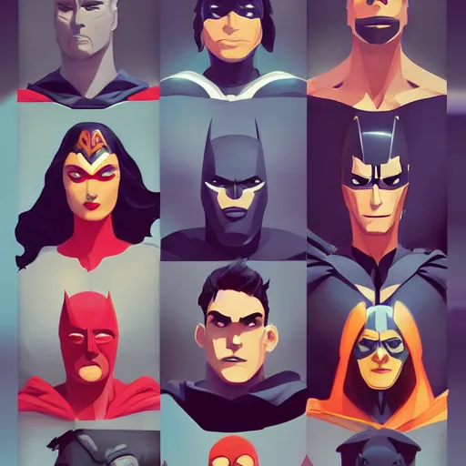 Image similar to face icon stylized minimalist justice league, loftis, cory behance hd by jesper ejsing, by rhads, makoto shinkai and lois van baarle, ilya kuvshinov, rossdraws global illumination