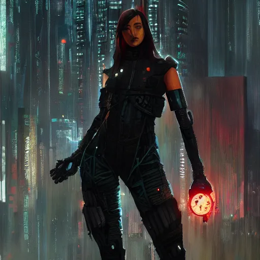 Image similar to cyberpunk character, full body shot, concept art, painted by stanley lau, painted by greg rutkowski, painted by stanley artgerm, digital art, trending on artstation