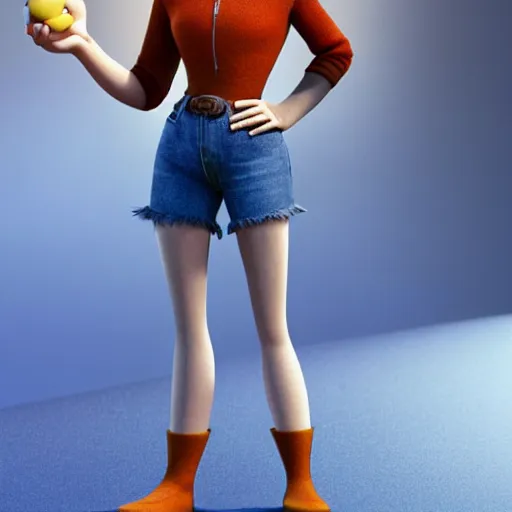 Image similar to new pixar character as emma watson, highly detailed, extremely high quality, hd, 4 k, 8 k, professional photographer, 4 0 mp, lifelike, top - rated, award winning, cinematic, realistic, detailed lighting, detailed shadows, sharp, no blur, edited, corrected, trending