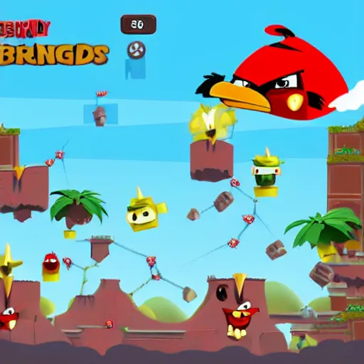 Image similar to angry birds flying in to twin towers